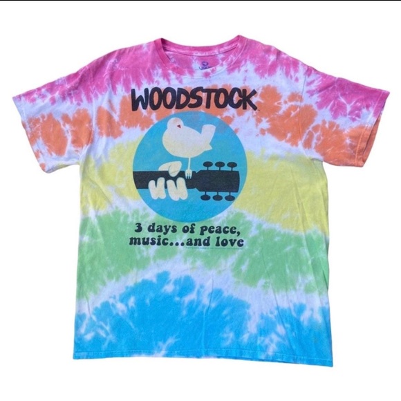 Liquid Blue Other - Vibrant tie dye Woodstock t-shirt